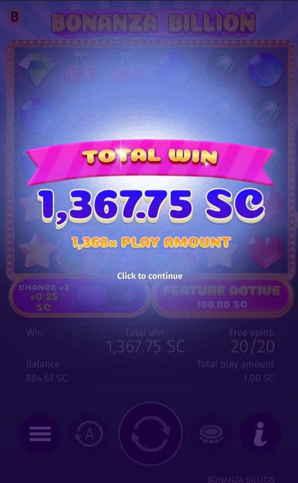 Bonanza Billion Big Win